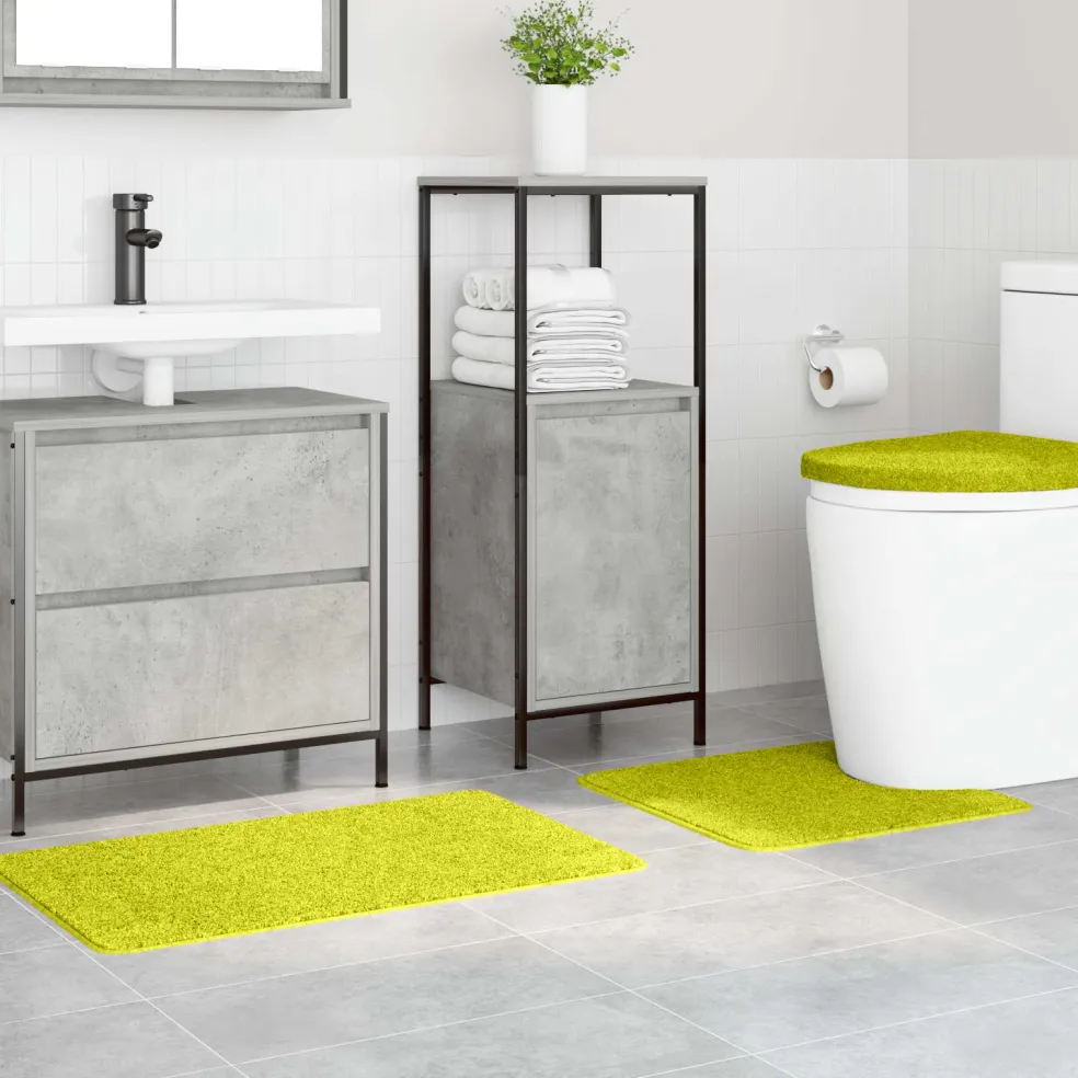 vidaXL Antislip Badmat Set 3 st Groen 50 x 80 cm PP