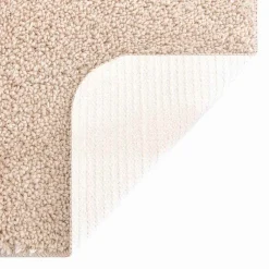 vidaXL Antislip Badmat Set 2 st Crèmekleurig 50 x 50 cm PP