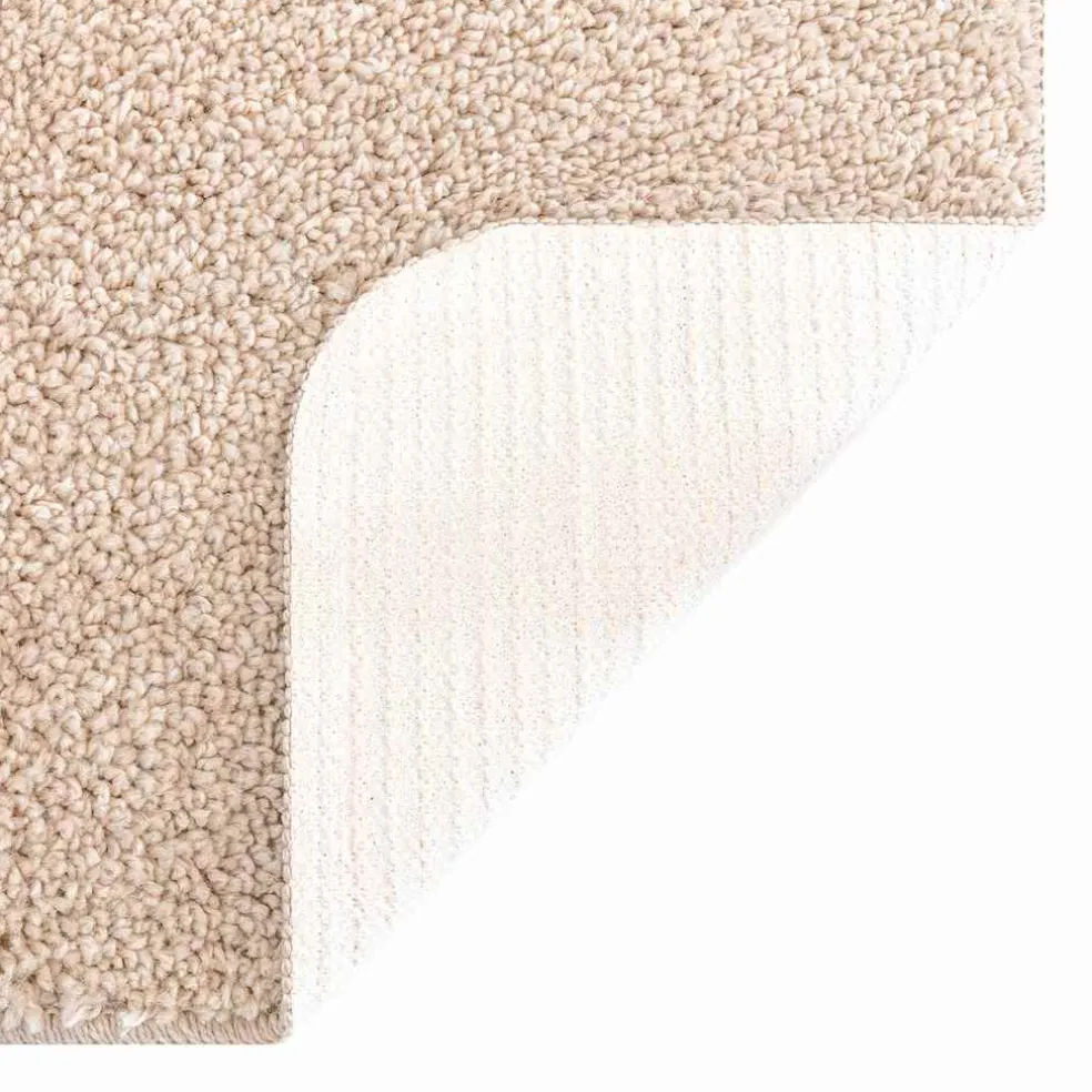 vidaXL Antislip Badmat Set 2 st Crèmekleurig 50 x 50 cm PP