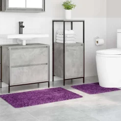 vidaXL Antislip Badmat Set 2 st Paars 50 x 50 cm PP