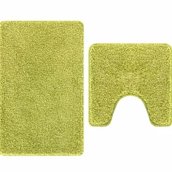 vidaXL Antislip Badmat Set 2 st Groen 50 x 50 cm PP