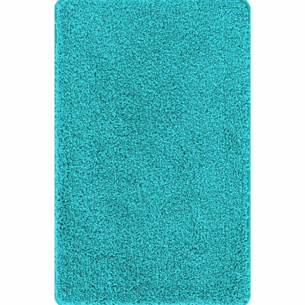 vidaXL Antislip Badmat Set 3 st Turquoise 50 x 80 cm PP