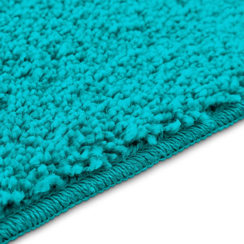 vidaXL Antislip Badmat Set 3 st Turquoise 50 x 80 cm PP