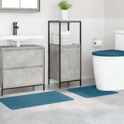 vidaXL Antislip Badmat Set 3 st Blauw 50 x 80 cm PP