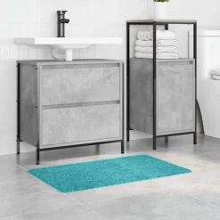 vidaXL Antislip Badmat Turquoise 50 x 80 cm PP