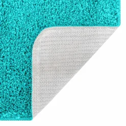 vidaXL Antislip Badmat Turquoise 50 x 80 cm PP