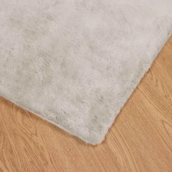 vidaXL Antislip vloerkleed van imitatie konijnenbont OLITE Beige