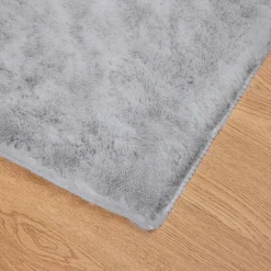 vidaXL Antislip vloerkleed van imitatie konijnenbont OLITE Grijs