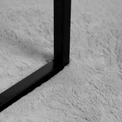 vidaXL Antislip vloerkleed van imitatie konijnenbont OLITE Grijs