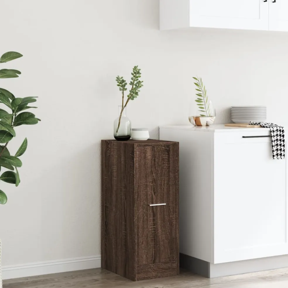 vidaXL Apothekerskast 30x41x77,5 cm bewerkt hout bruin eikenkleurig