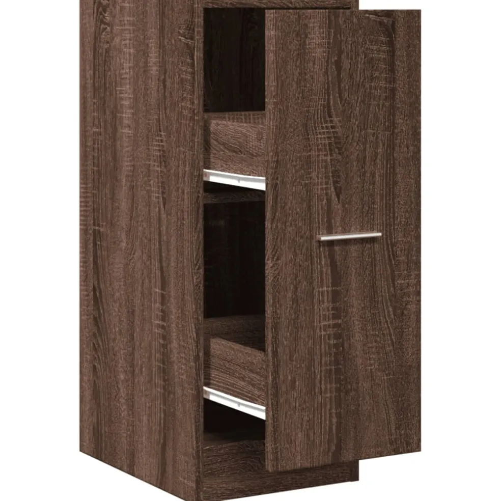 vidaXL Apothekerskast 30x41x77,5 cm bewerkt hout bruin eikenkleurig