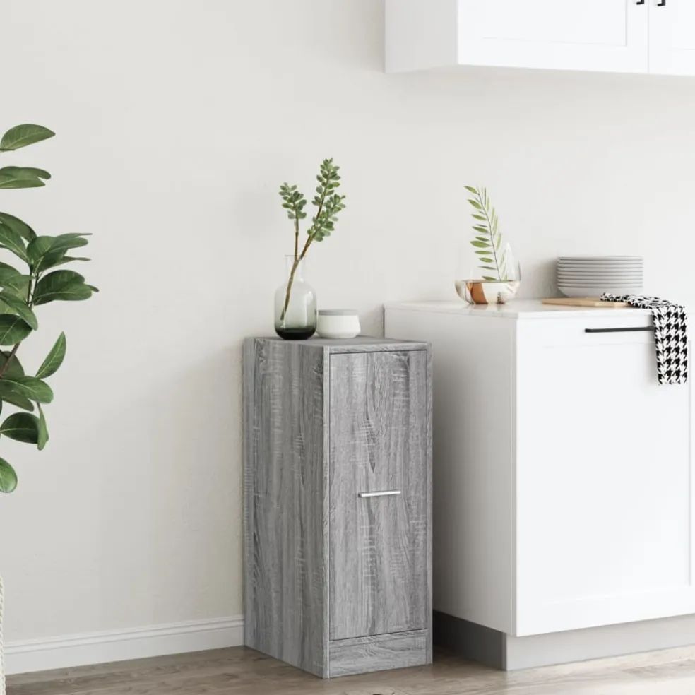 vidaXL Apothekerskast 30x41x77,5 cm bewerkt hout grijs sonoma eiken