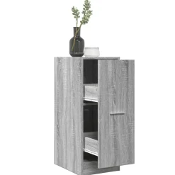 vidaXL Apothekerskast 30x41x77,5 cm bewerkt hout grijs sonoma eiken