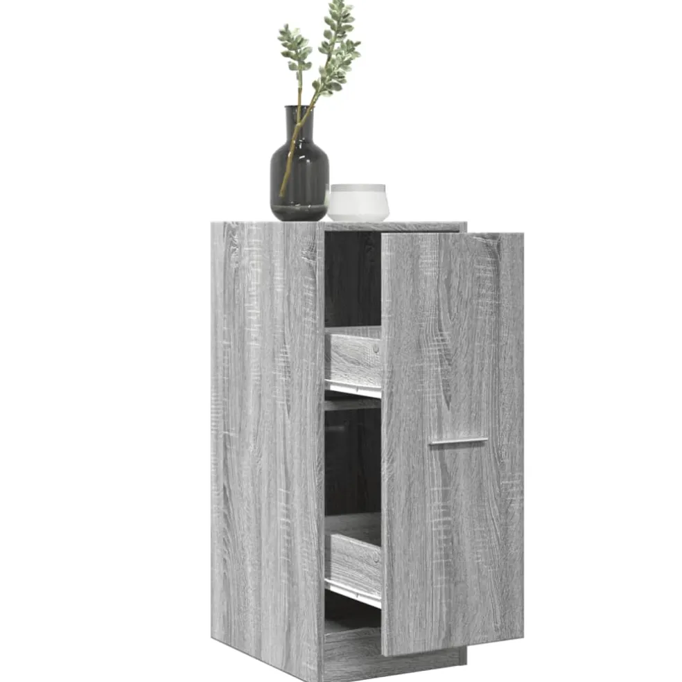 vidaXL Apothekerskast 30x41x77,5 cm bewerkt hout grijs sonoma eiken
