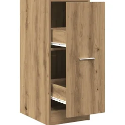 vidaXL Apothekerskast 30x41x77,5 cm bewerkt hout artisanaal eikenkleur