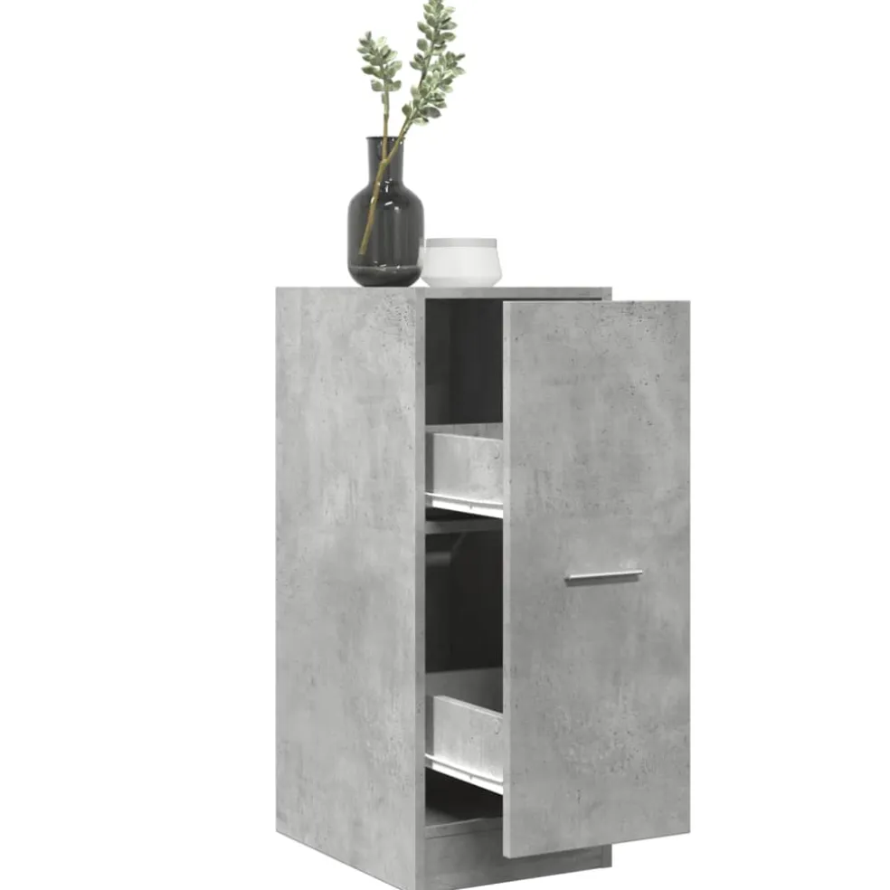 vidaXL Apothekerskast 30x41x77,5 cm bewerkt hout betongrijs