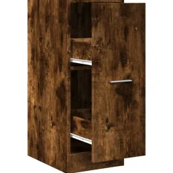 vidaXL Apothekerskast 30x41x77,5 cm bewerkt hout gerookt eikenkleurig