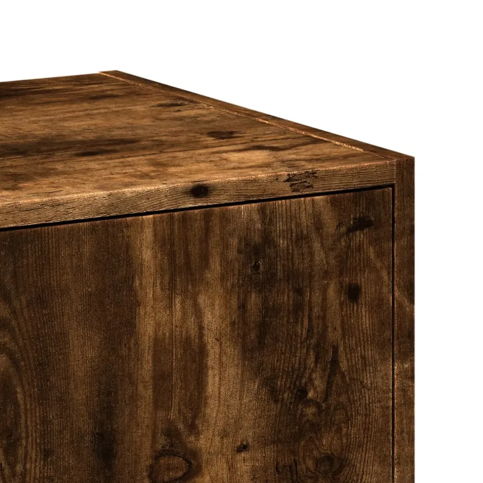 vidaXL Apothekerskast 30x41x77,5 cm bewerkt hout gerookt eikenkleurig