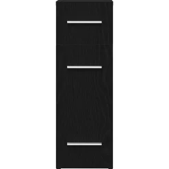vidaXL Apothekerskast 20 x 45,5 x 60 cm Bewerkt hout Zwart Eiken
