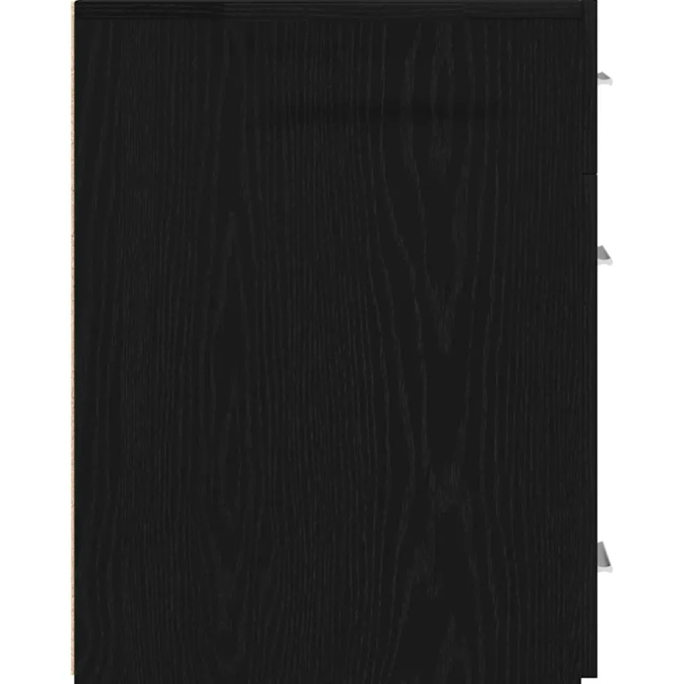 vidaXL Apothekerskast 20 x 45,5 x 60 cm Bewerkt hout Zwart Eiken