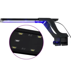 vidaXL Aquariumlamp met klem LED 25-45 cm blauw en wit