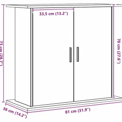 vidaXL Aquariumstandaard Artisan Eikenhout 81x36x73 cm Bewerkt Hout