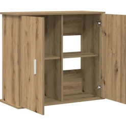 vidaXL Aquariumstandaard Artisan Eikenhout 81x36x73 cm Bewerkt Hout
