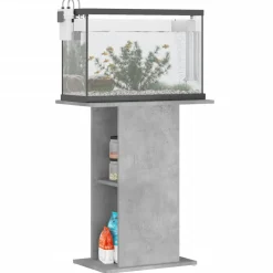 vidaXL Aquariumstandaard betongrijs 60,5x36x72,5 cm bewerkt hout