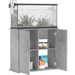 vidaXL Aquariumstandaard Betongrijs 81x36x73 cm Bewerkt hout