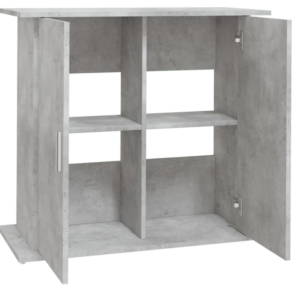 vidaXL Aquariumstandaard Betongrijs 81x36x73 cm Bewerkt hout