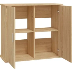 vidaXL Aquariumstandaard Sonoma Eiken 81x36x73 cm Bewerkt Hout