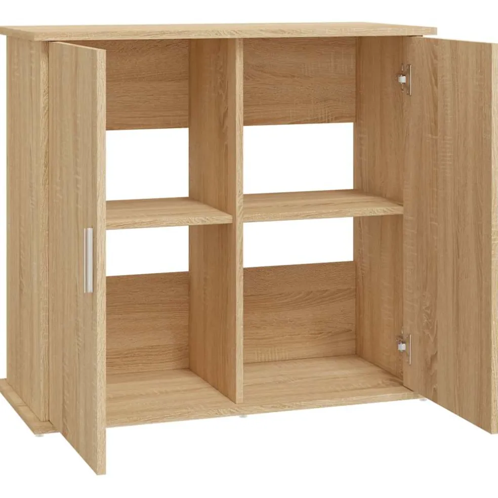 vidaXL Aquariumstandaard Sonoma Eiken 81x36x73 cm Bewerkt Hout