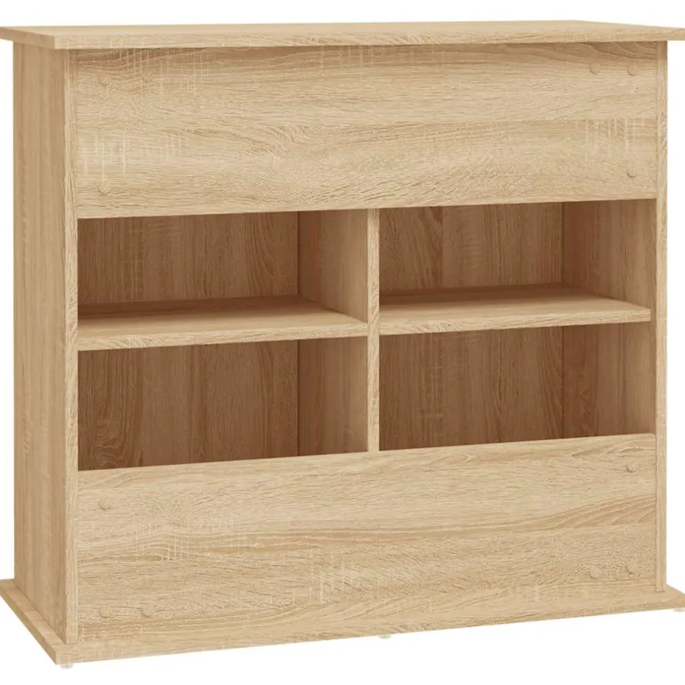 vidaXL Aquariumstandaard Sonoma Eiken 81x36x73 cm Bewerkt Hout