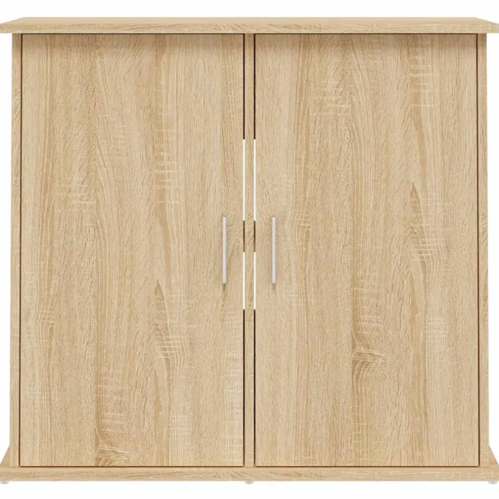 vidaXL Aquariumstandaard Sonoma Eiken 81x36x73 cm Bewerkt Hout