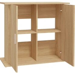vidaXL Aquariumstandaard Sonoma Eiken 81x36x73 cm Bewerkt Hout