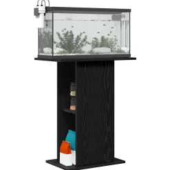 vidaXL Aquariumstandaard 60,5x36x72,5 cm spaanplaat zwart eikenkleurig
