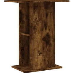 vidaXL Aquariumstandaard 60,5x36x72,5 cm bewerkt hout gerookt eiken