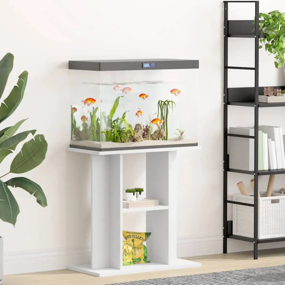vidaXL Aquariumstandaard 60x30x60 cm bewerkt hout wit