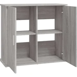 vidaXL Aquariumstandaard 81x36x73 cm bewerkt hout grijs sonoma eiken