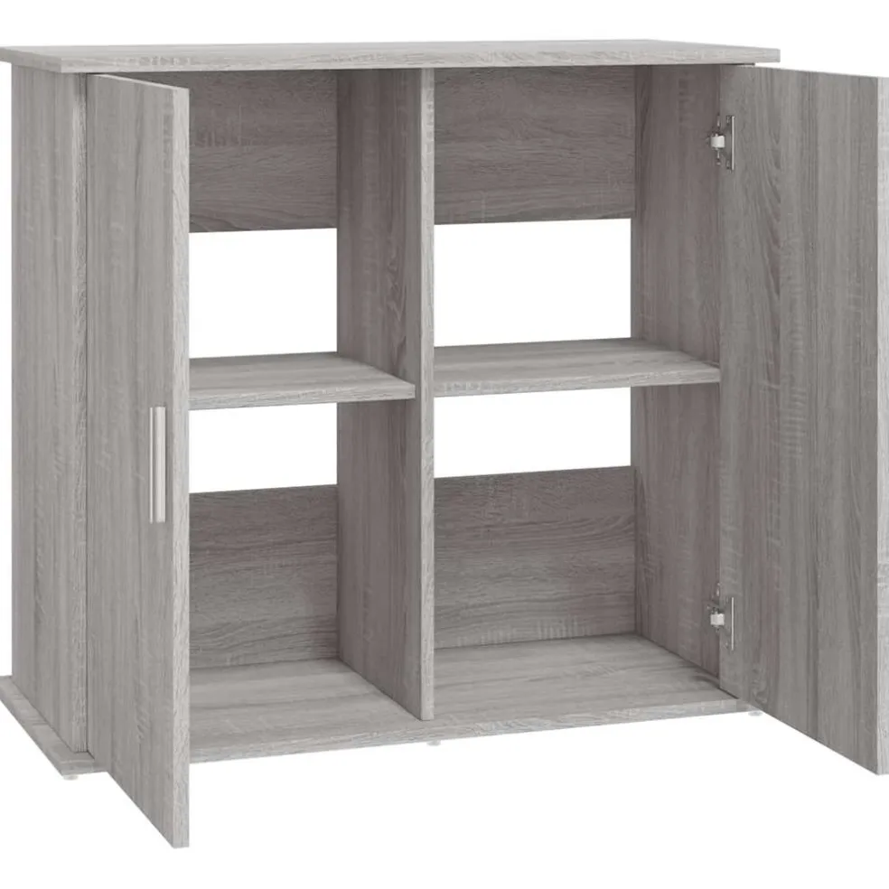 vidaXL Aquariumstandaard 81x36x73 cm bewerkt hout grijs sonoma eiken