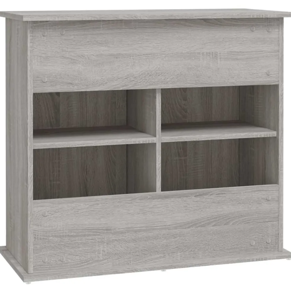 vidaXL Aquariumstandaard 81x36x73 cm bewerkt hout grijs sonoma eiken