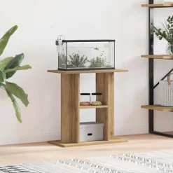 vidaXL Aquariumstandaard 60x30x60cm bewerkt hout artisanaal eikenkleur