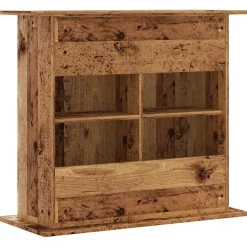 vidaXL Aquariumstandaard 81x36x73 cm bewerkt hout oud houtkleurig