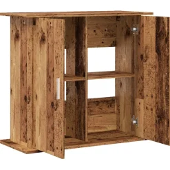 vidaXL Aquariumstandaard 81x36x73 cm bewerkt hout oud houtkleurig