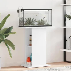 vidaXL Aquariumstandaard 60,5x36x72,5 cm bewerkt hout wit