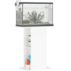 vidaXL Aquariumstandaard 60,5x36x72,5 cm bewerkt hout wit