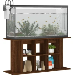 vidaXL Aquariumstandaard 120x40x60 cm bewerkt hout bruin eikenkleur