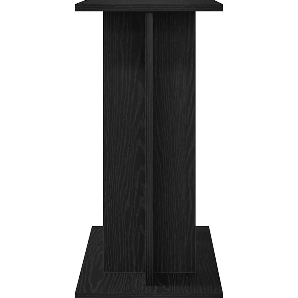 vidaXL Aquariumstandaard Zwart Eiken 60x30x60 cm Bewerkt Hout