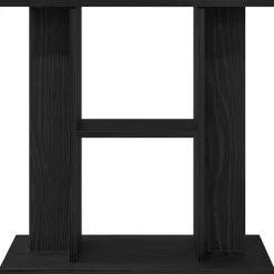 vidaXL Aquariumstandaard Zwart Eiken 60x30x60 cm Bewerkt Hout