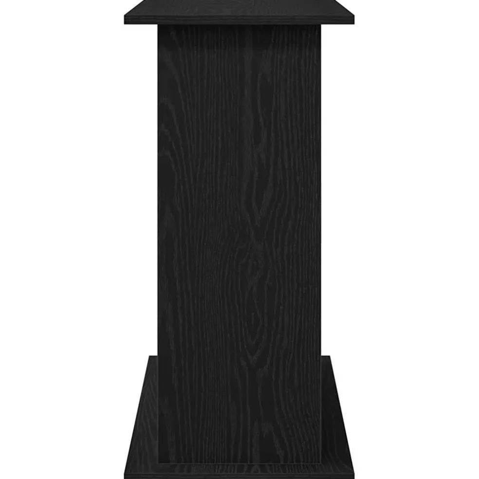 vidaXL Aquariumstandaard Zwart Eiken 81x36x73 cm Bewerkt Hout